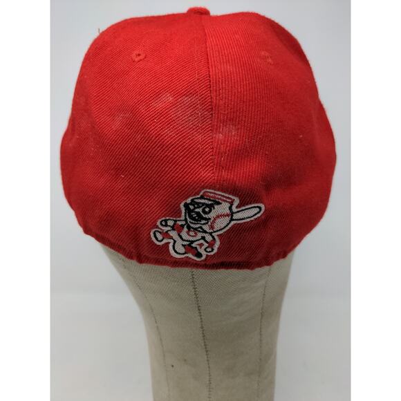 New Era 59Fifty MLB Cincinnati Reds Mr. Redlegs Embroidered Logo Size 7 1/4 Red - Picture 9 of 14